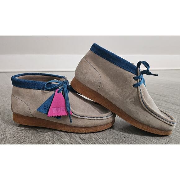 Clarks Originals Wallabee Kids Size US 4 EU 36 Beige Suede Crepe Sole Lace Up main image 6
